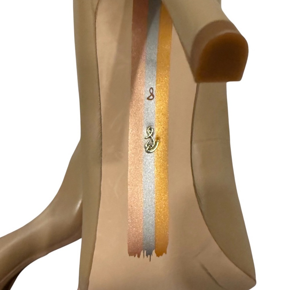 New Sam Edelman Hazel Pointed Toe Classic Beige Pumps - Picture 7 of 9